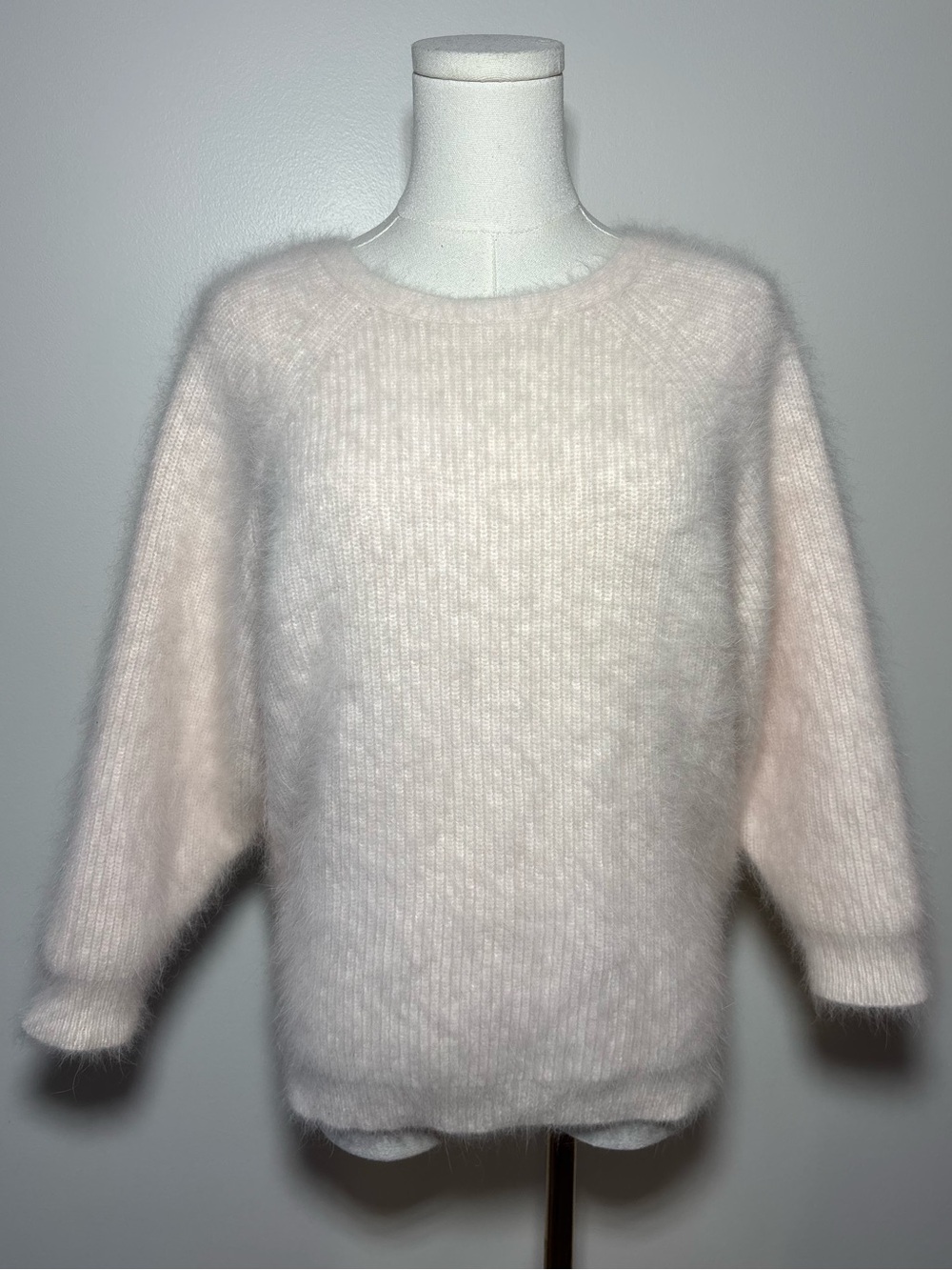 ba&sh Alpaca Wool Pale Rose Round Neck Backless Sweater